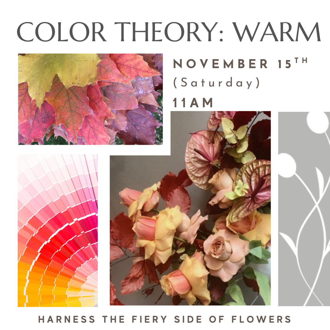 Floral Workshop that focuses on the warm color palette