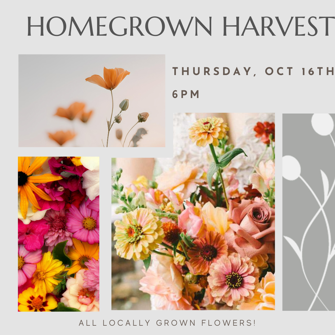 A floral design workshop with locally grown flowers
