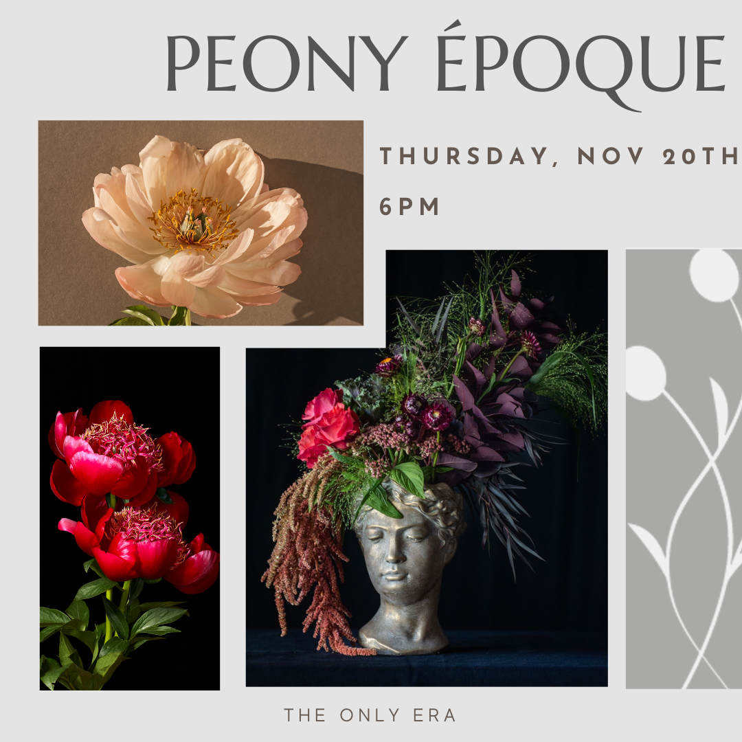 Peony season starts and we are kicking it off with a workshop fit for a queen.