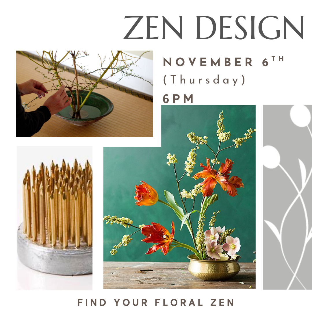 Floral design workshop that focuses on minimalism design inspired by Ikebana