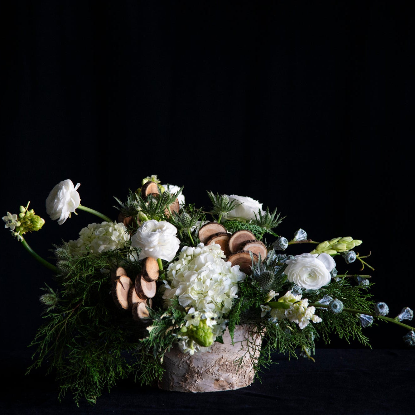 winter white holiday centerpiece