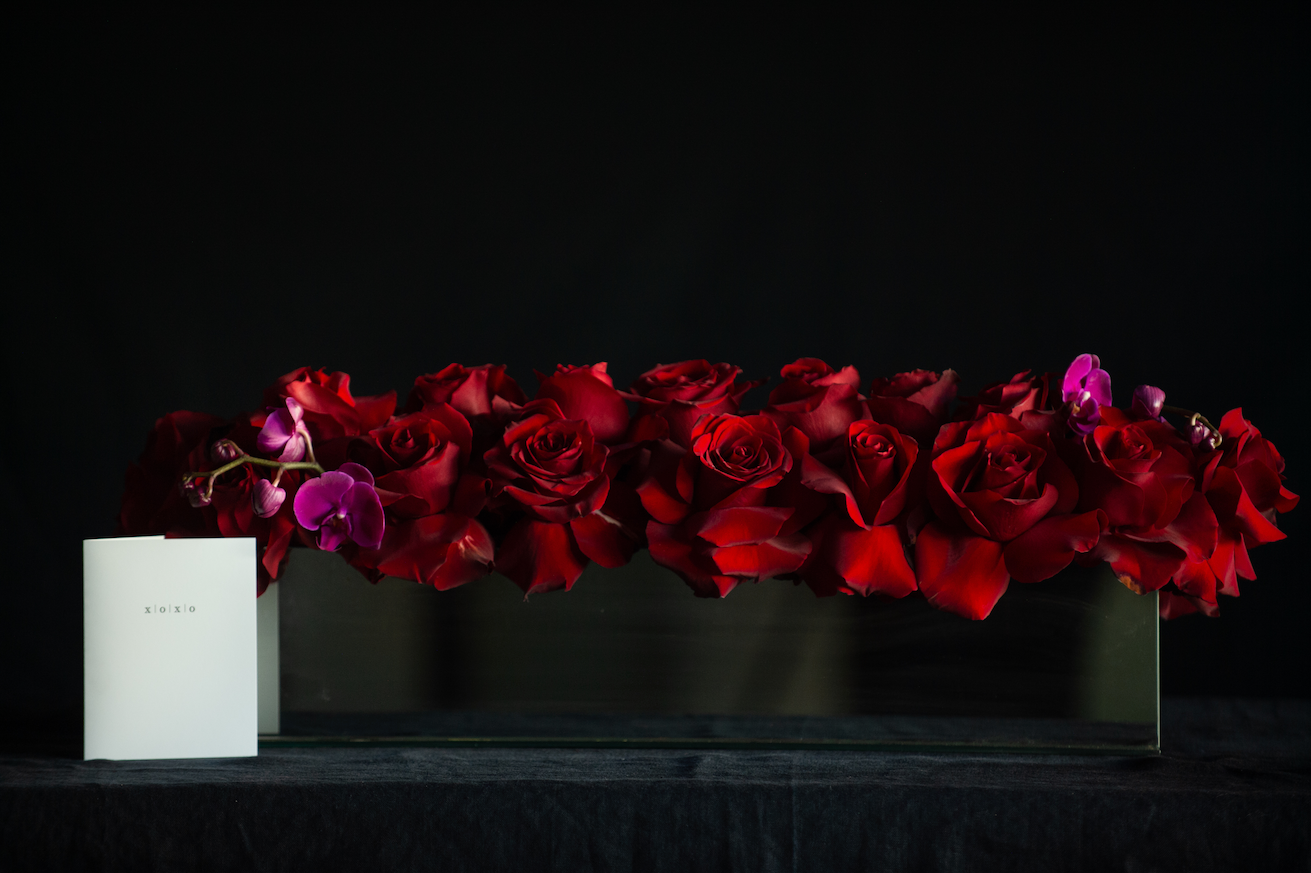 2 dozen red roses, luxury flowers for valentines day