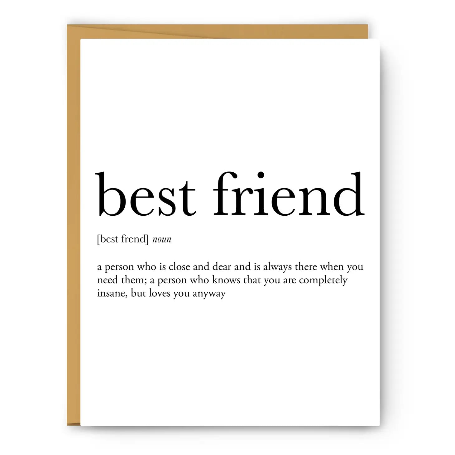 Definition Greeting Card: Best Friend