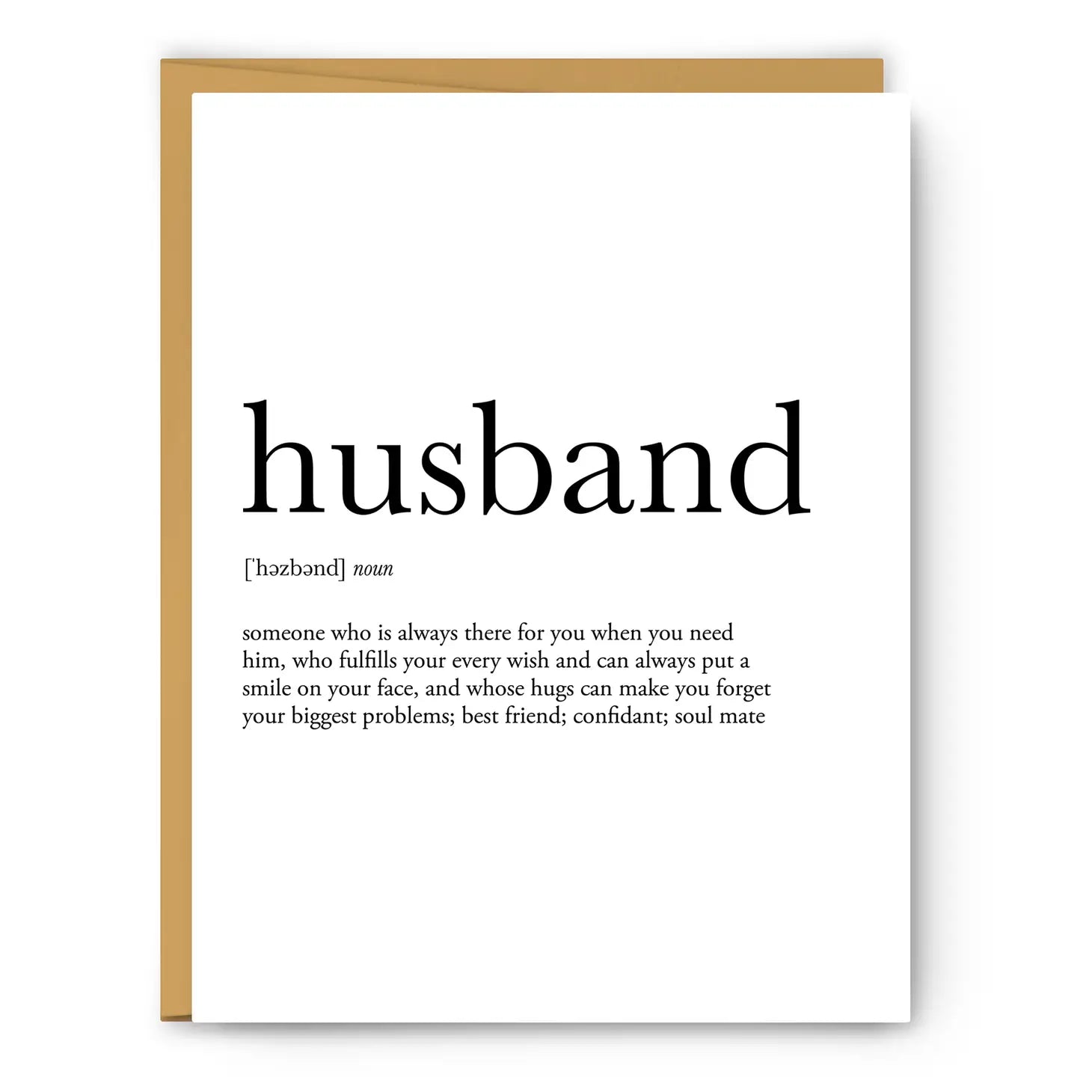 Definition Greeting Card: Husband