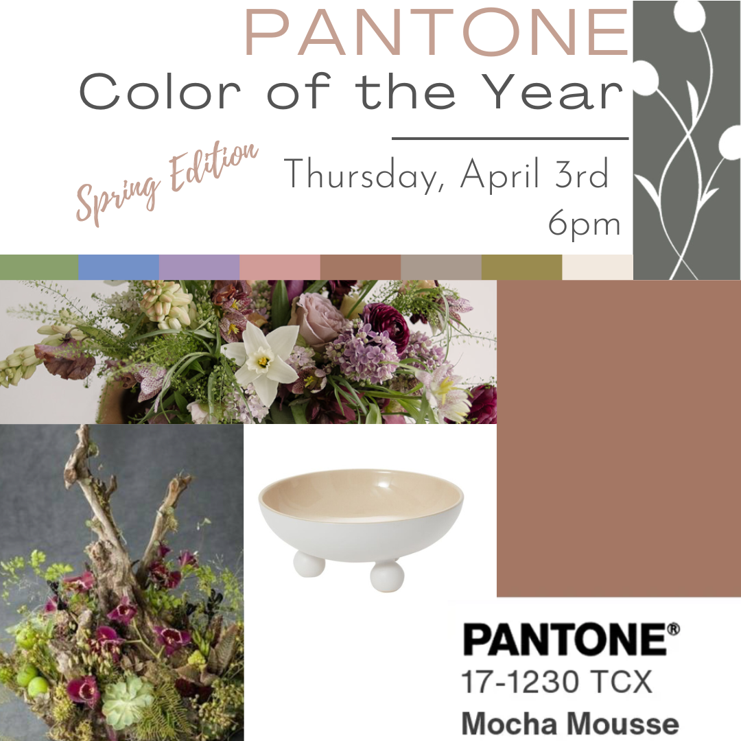 Spring Flower workshop inspired by the Pantone Color of the year