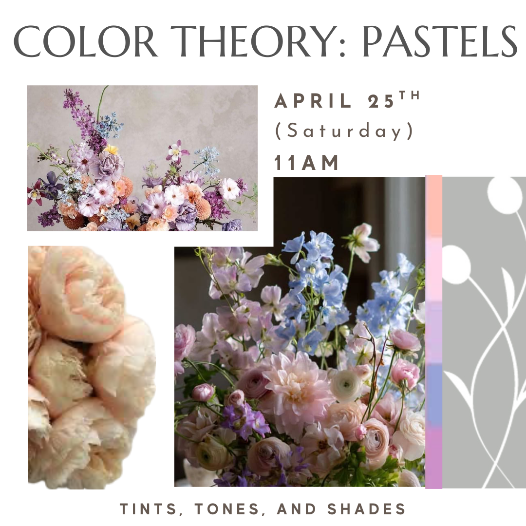 Flower Workshop that uses all pastel flowers