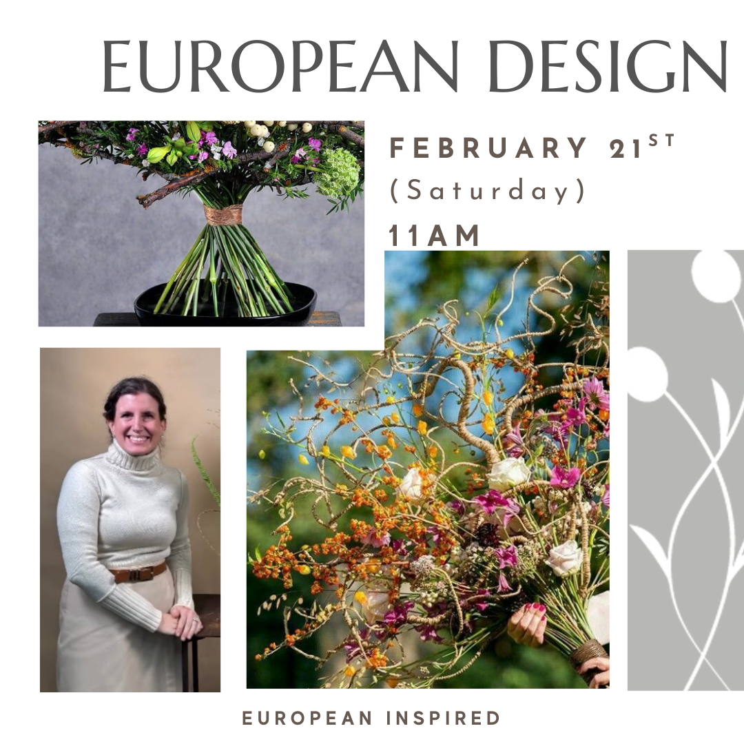 Learn elements of European design at the floral design workshop