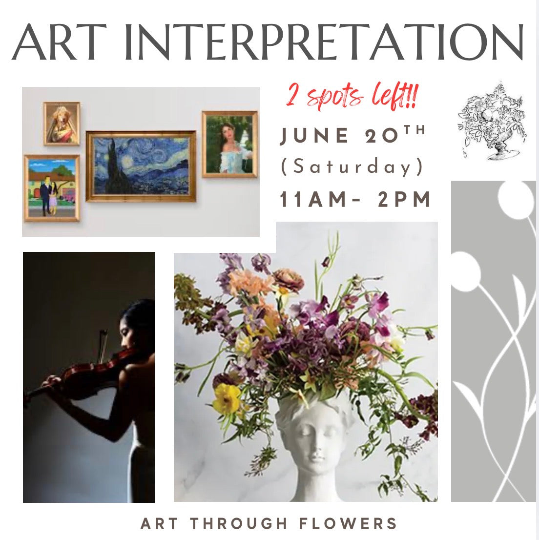 Floral design workshop with art as the inspiration