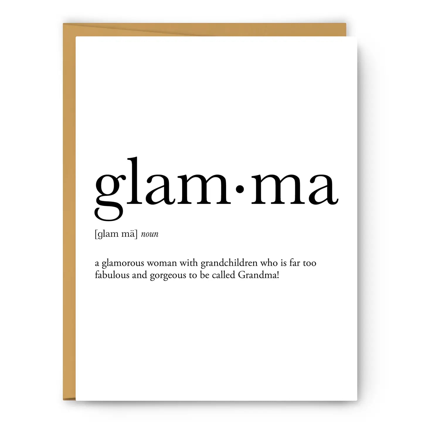 Definition Greeting Card: Glamma