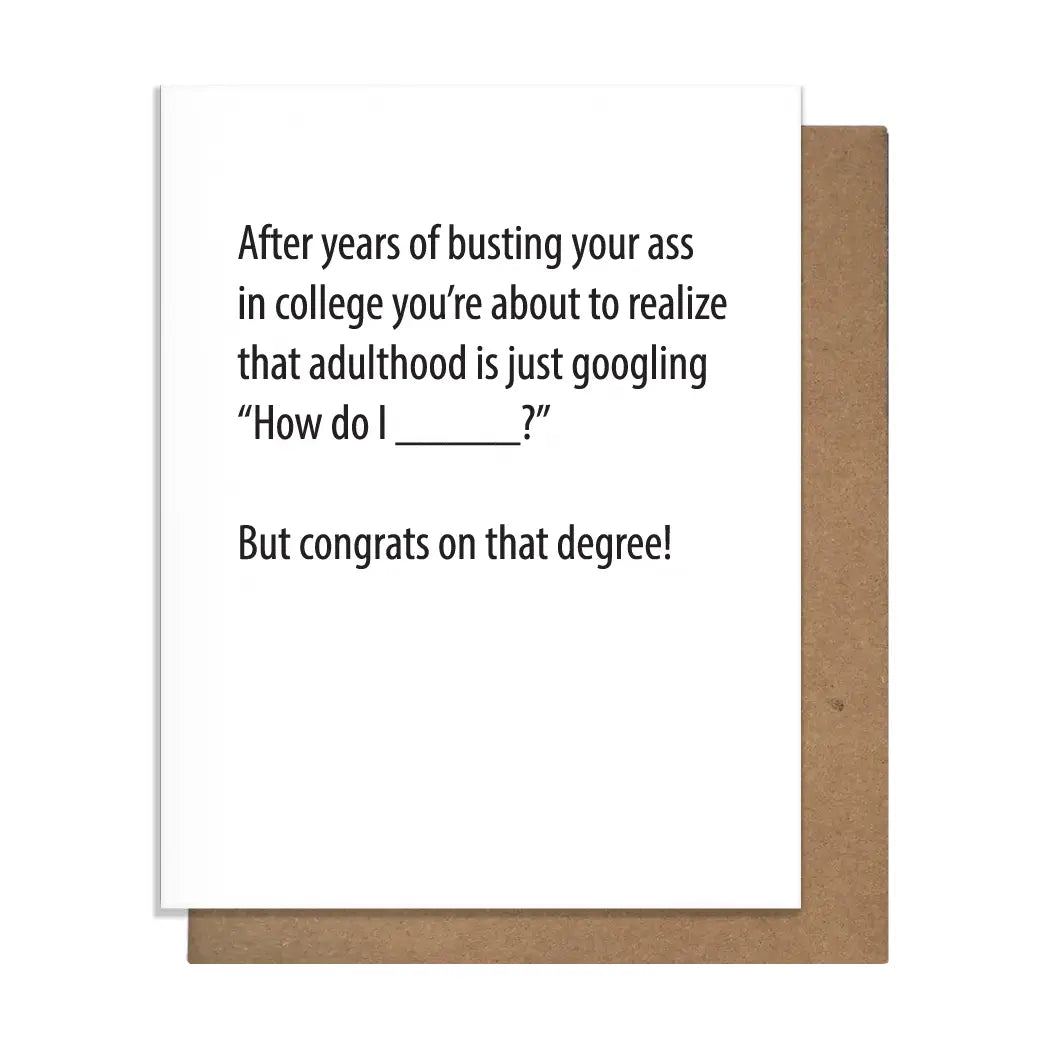 Google Degree - Greeting Card