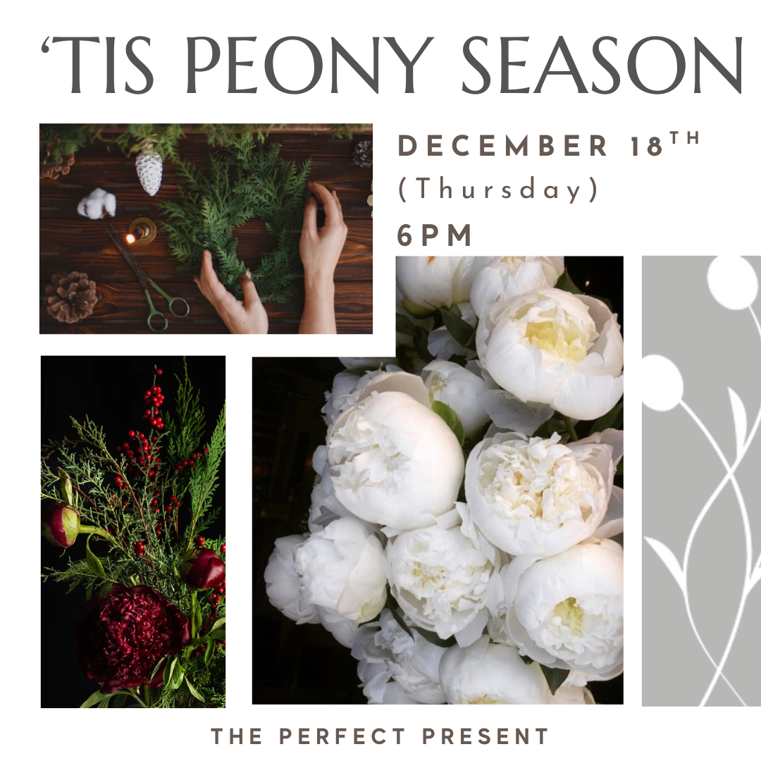 Be holiday ready with a perfect peony centerpiece 