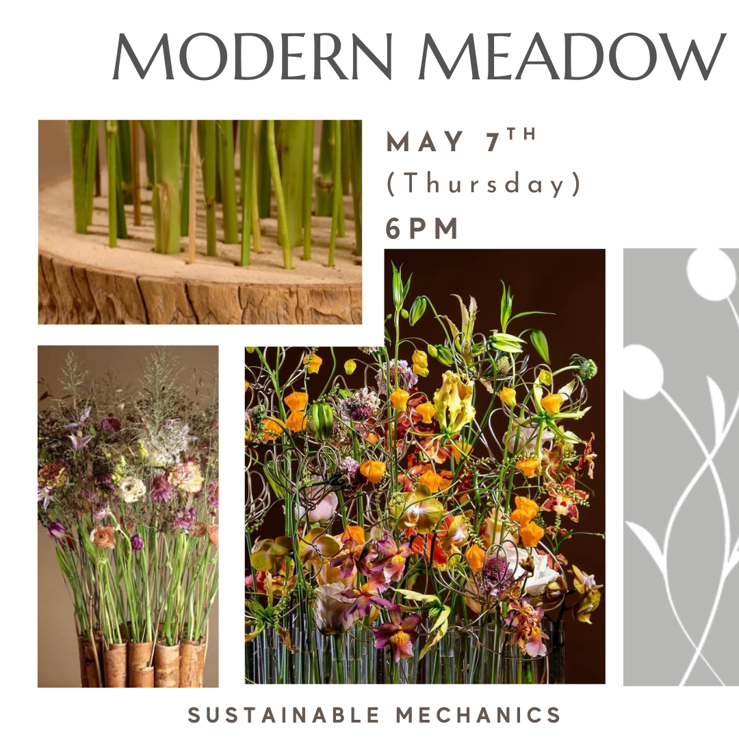 A tall centerpiece workshop using sustainable mechanics. 