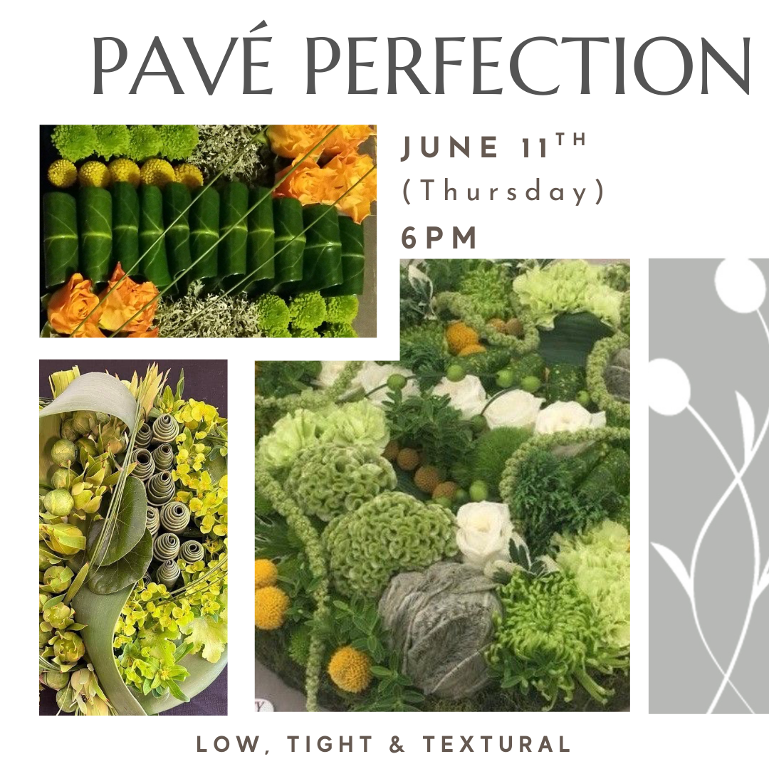 Create a low lush textural centerpiece at this floral workshop