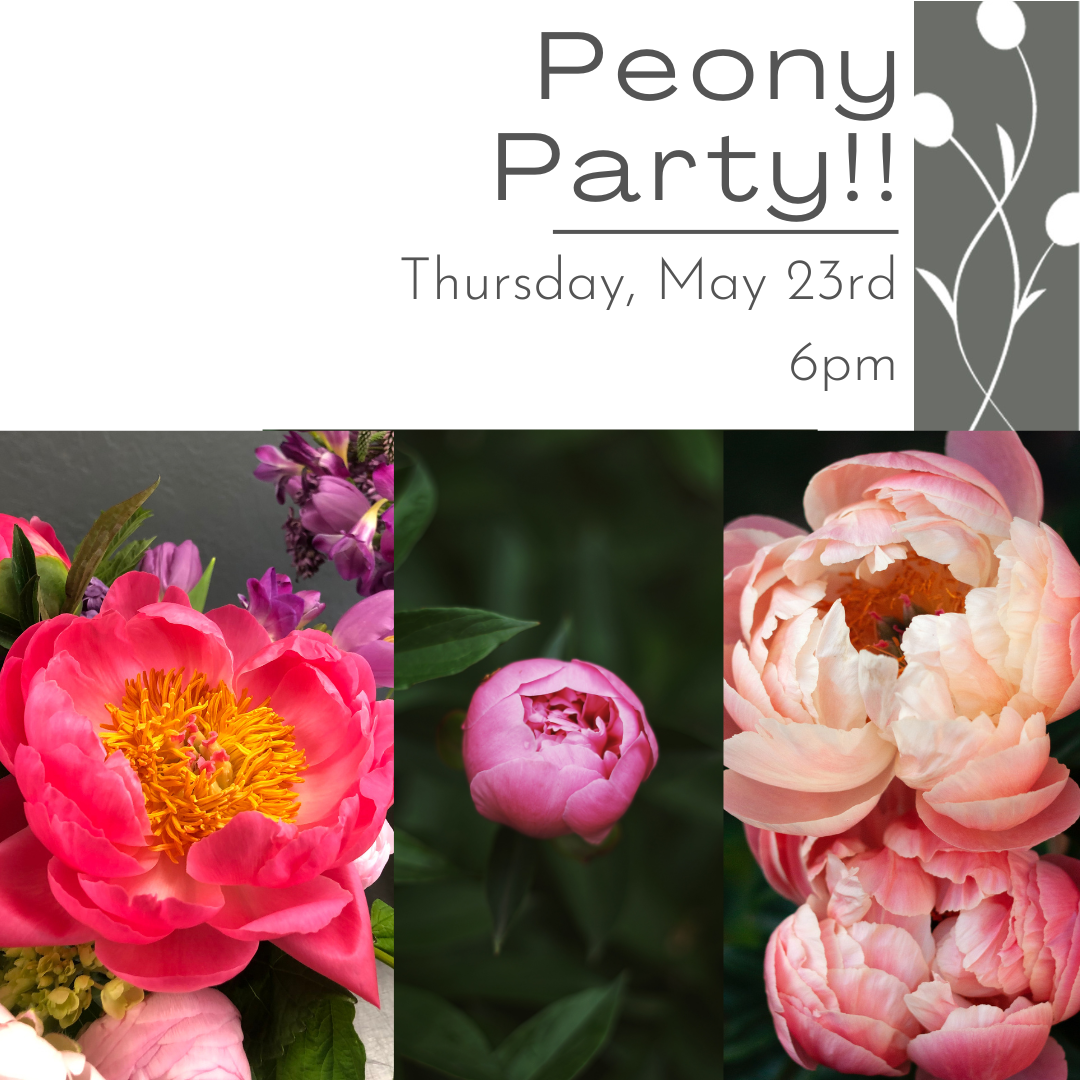 Peony Party! May 23rd