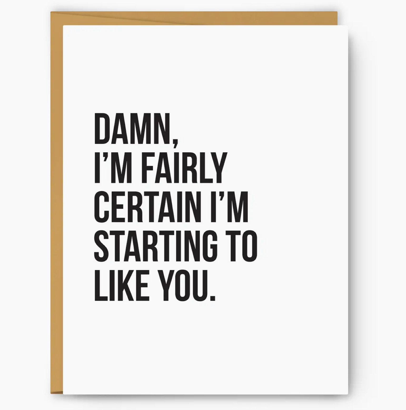 Damn, I'm fairly certain I'm starting to like you - Greeting Card