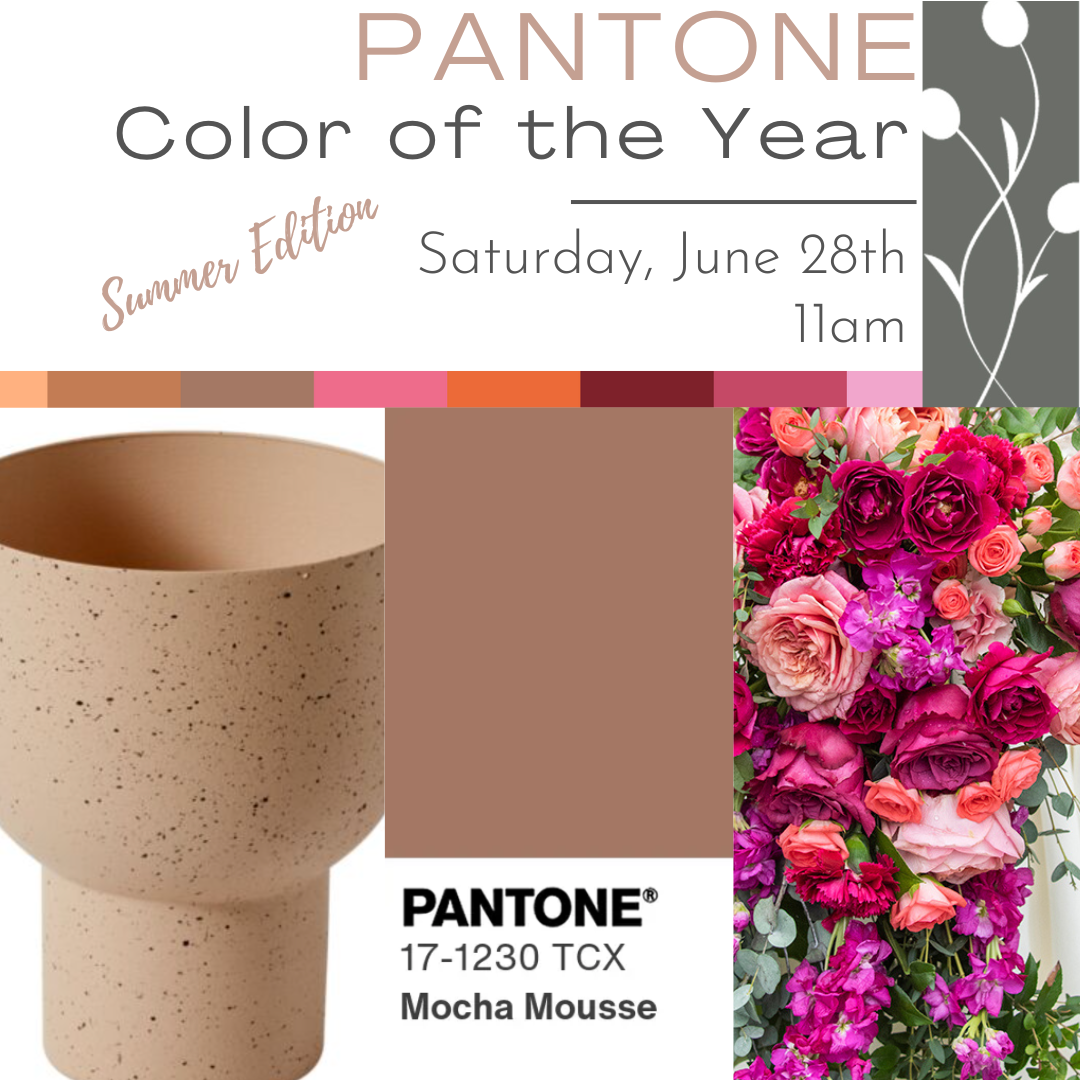 Flower workshop using the Pantone color of the year and jewel tones