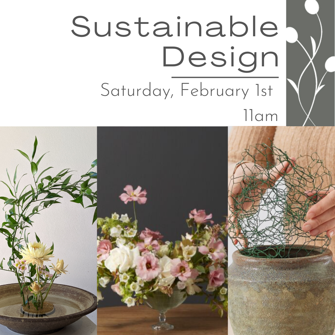 Flower design workshop that focuses on sustainable design mechanics