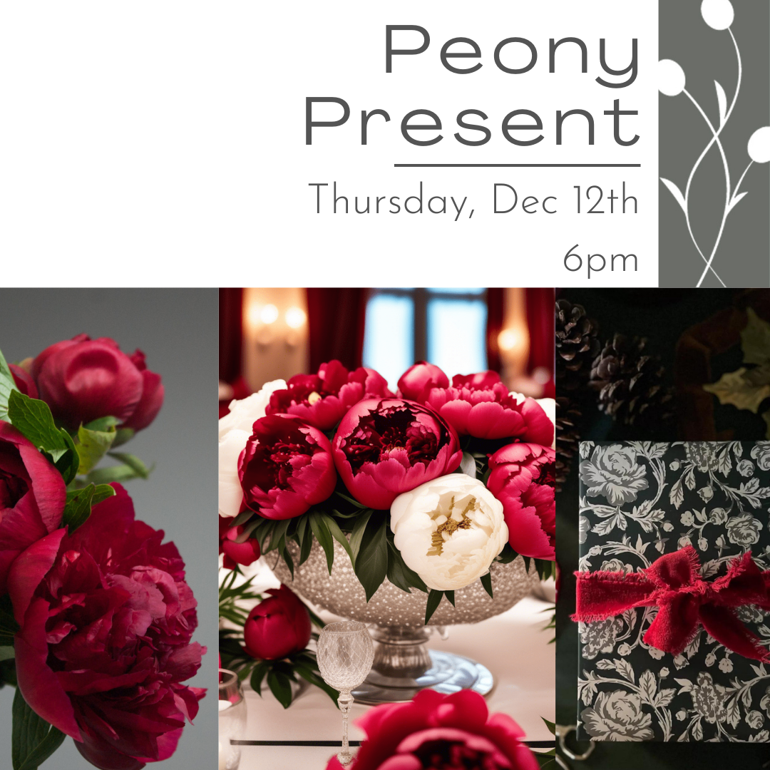 A peony flower workshop to create a festive floral design with peonies