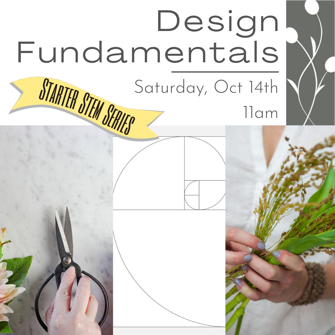 Flower arranging workshop where you learn the basics of floral design.