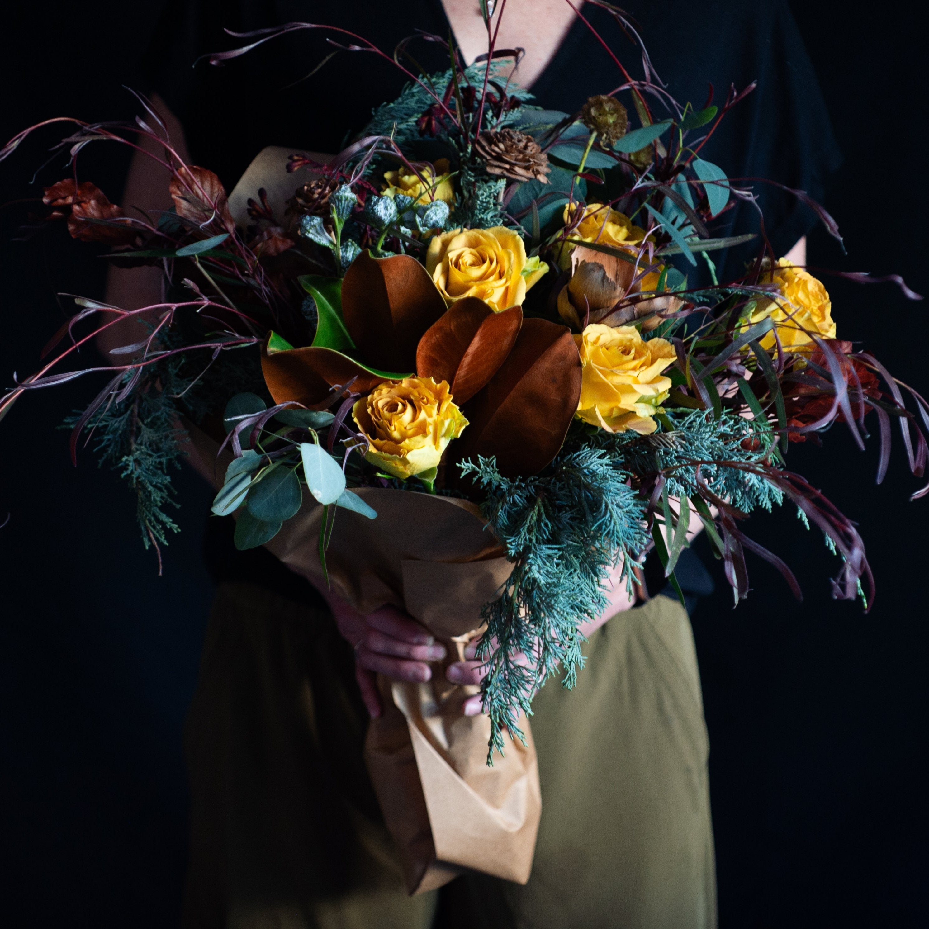 seasonal bouquet of flowers 