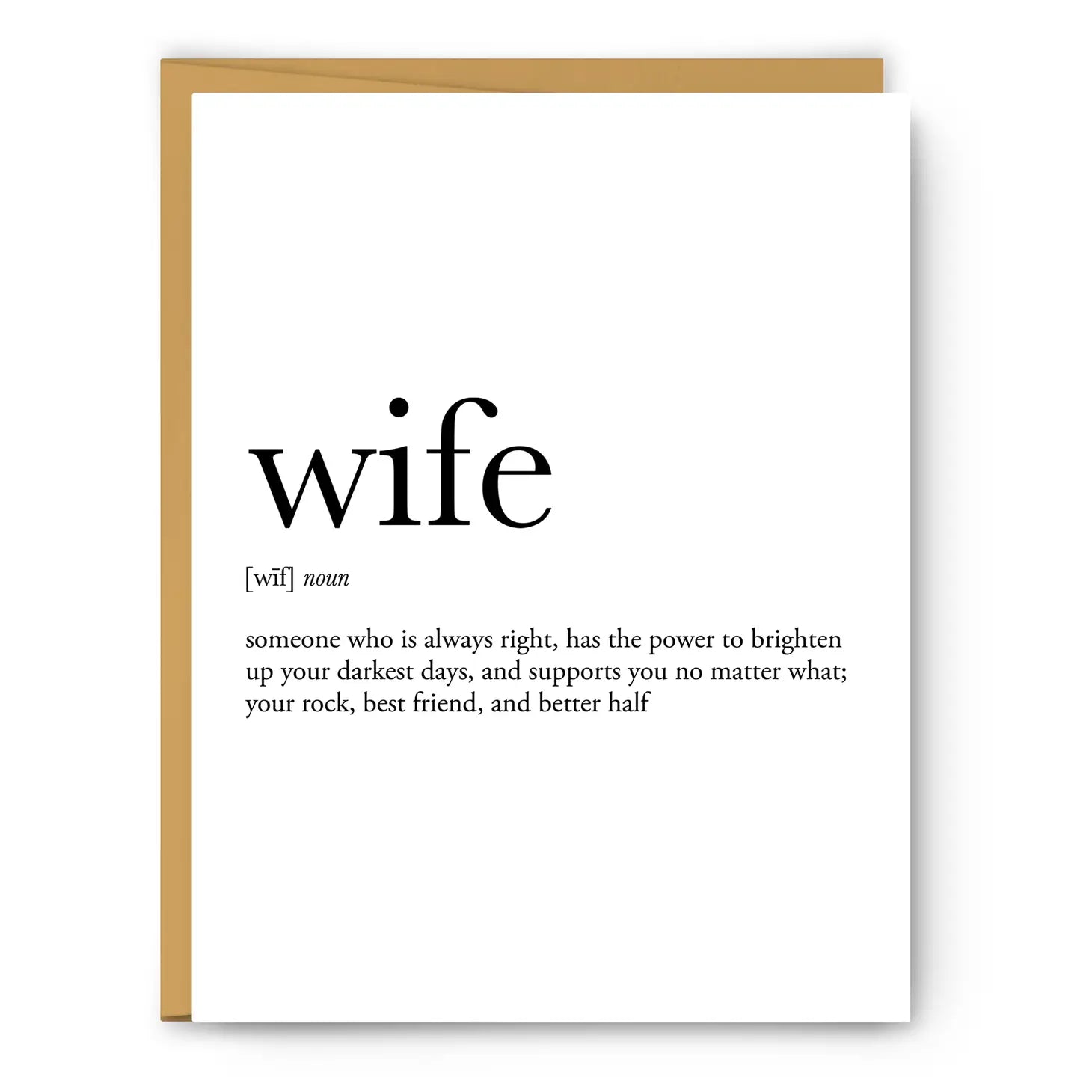 Definition Greeting Card: Wife