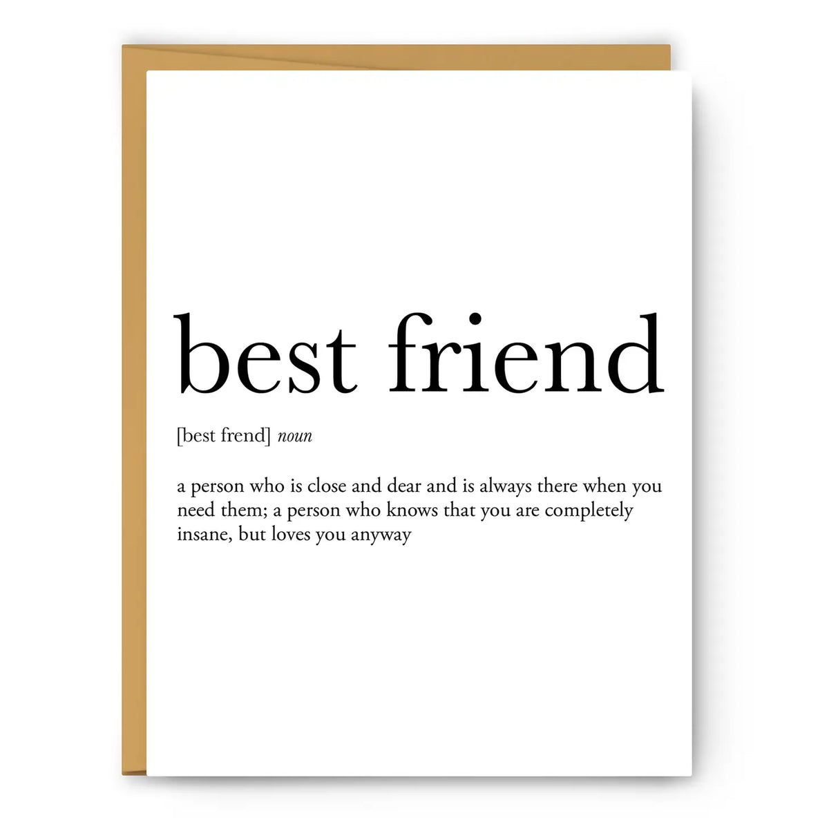 Definition Greeting Card: Best Friend | Flower Bar