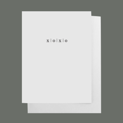 Greeting Card that says XOXO, blank inside